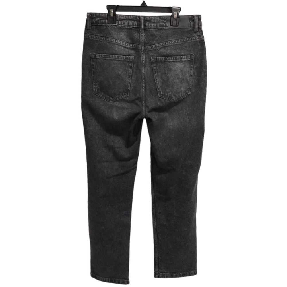 Gray Wash Mom Fit High Waist Jeans - Picture 10 of 12
